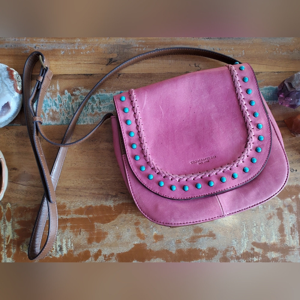 Vintage Tignanello Pink Shoulder Purse